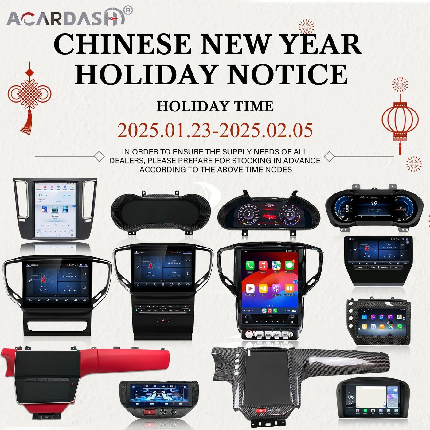 ACARDASH 2025 Chinese Holiday Notice: